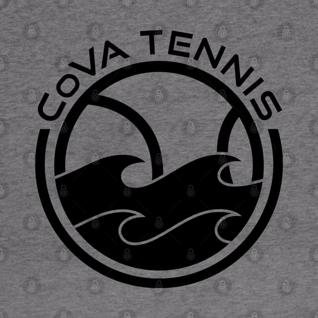 CoVA Tennis - Coastal Virginia Tennis Ball and Beach Waves Logo Design by CoVA Tennis